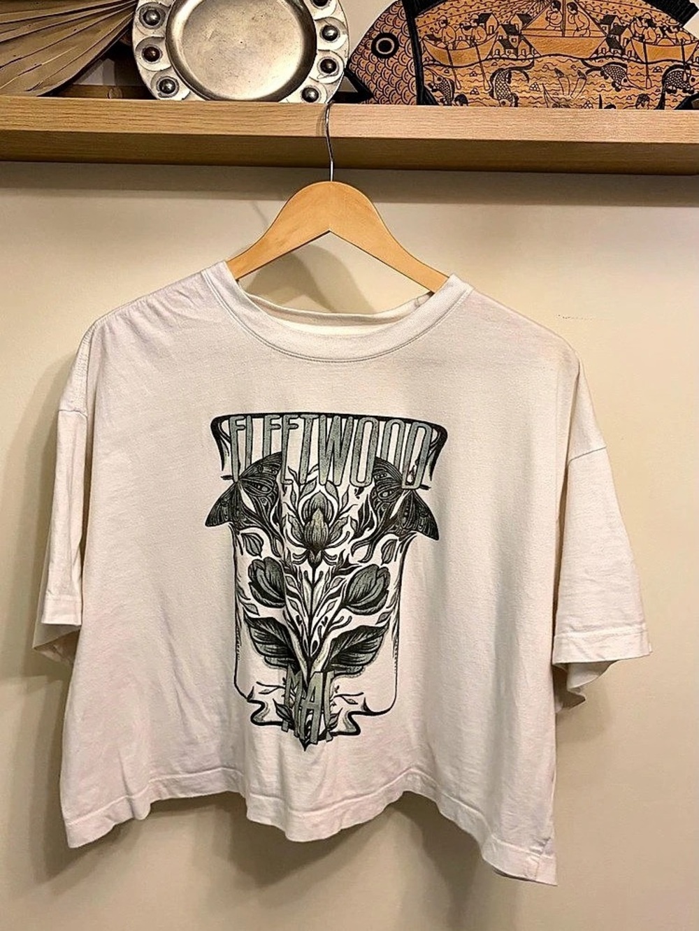 Old Navy Fleetwood Mac T-Shirt Floral Graphic Tee White XL